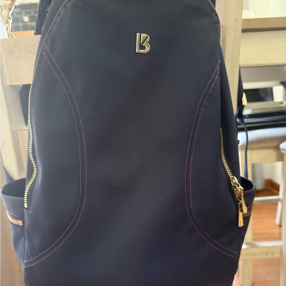BuffBunny Game Changer Navy Blue Backpack with Gold Accents